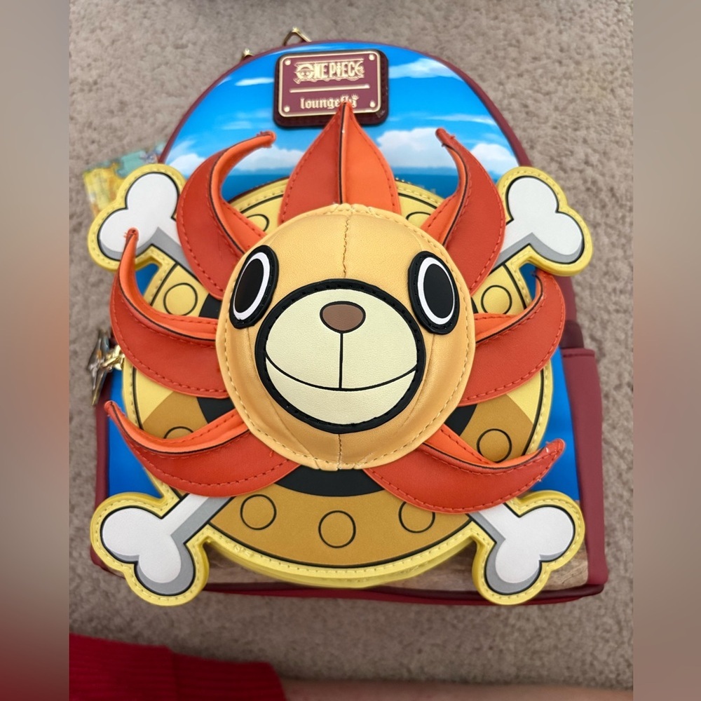 Loungefly One Piece Backpack - Red, Blue, Yellow